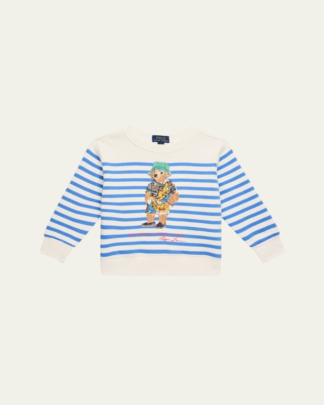Boy's Striped Graphic Sweatshirt, Size 2-7